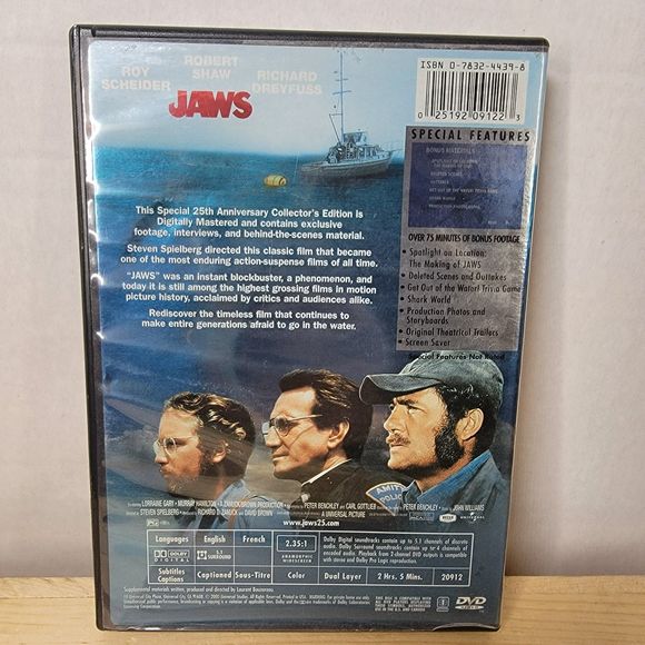 DVD Jaws (widescreen) w/ insert - Picture 4 of 4